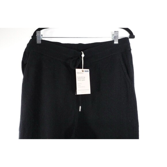 New Quince Women’s Black Mongolian Cashmere Sweatpants Size L 0686 - Picture 3 of 9